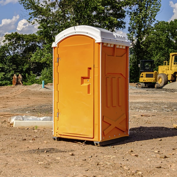 how often are the portable restrooms cleaned and serviced during a rental period in Seaman OH